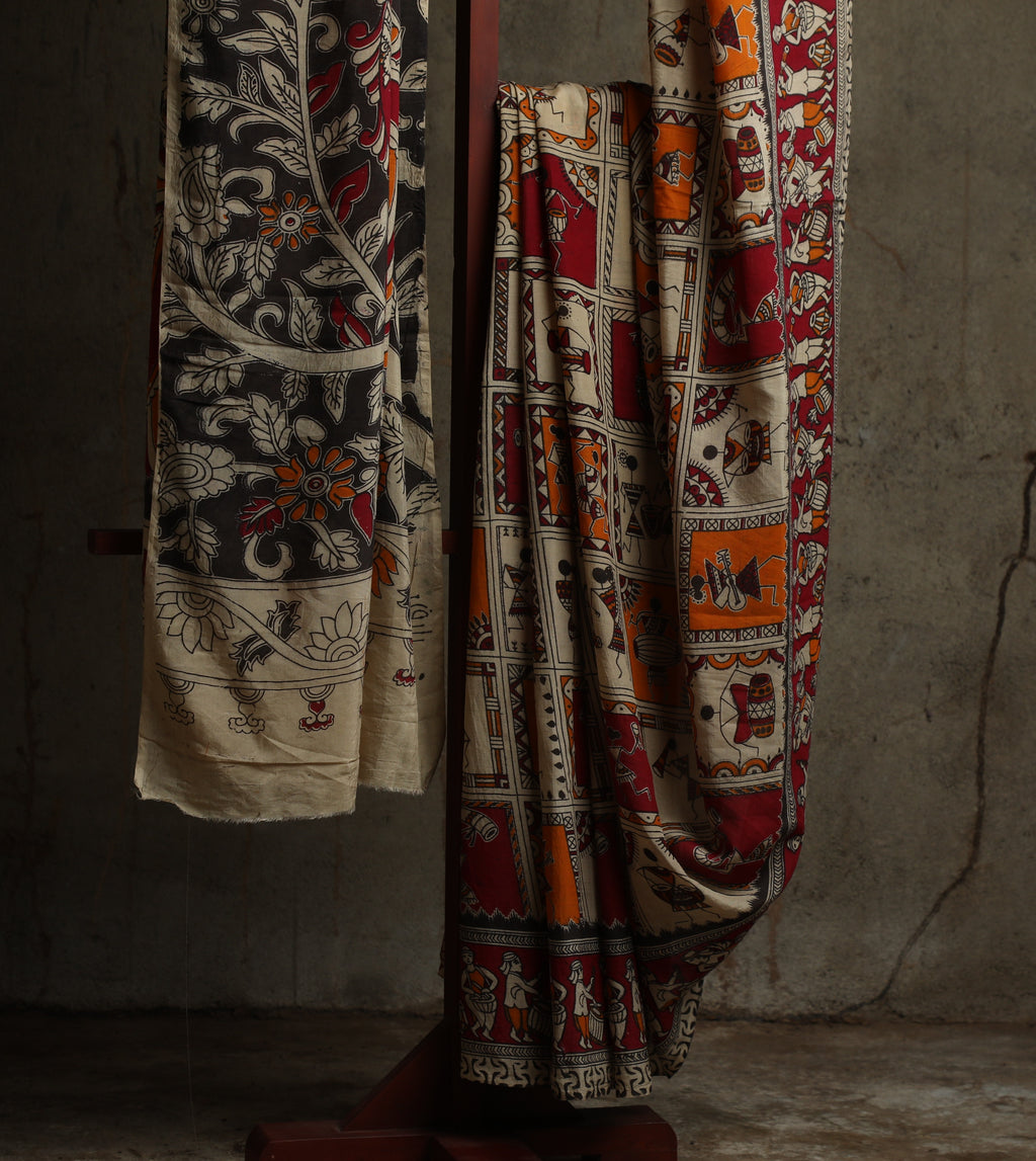 Kalamkari Silk Saree