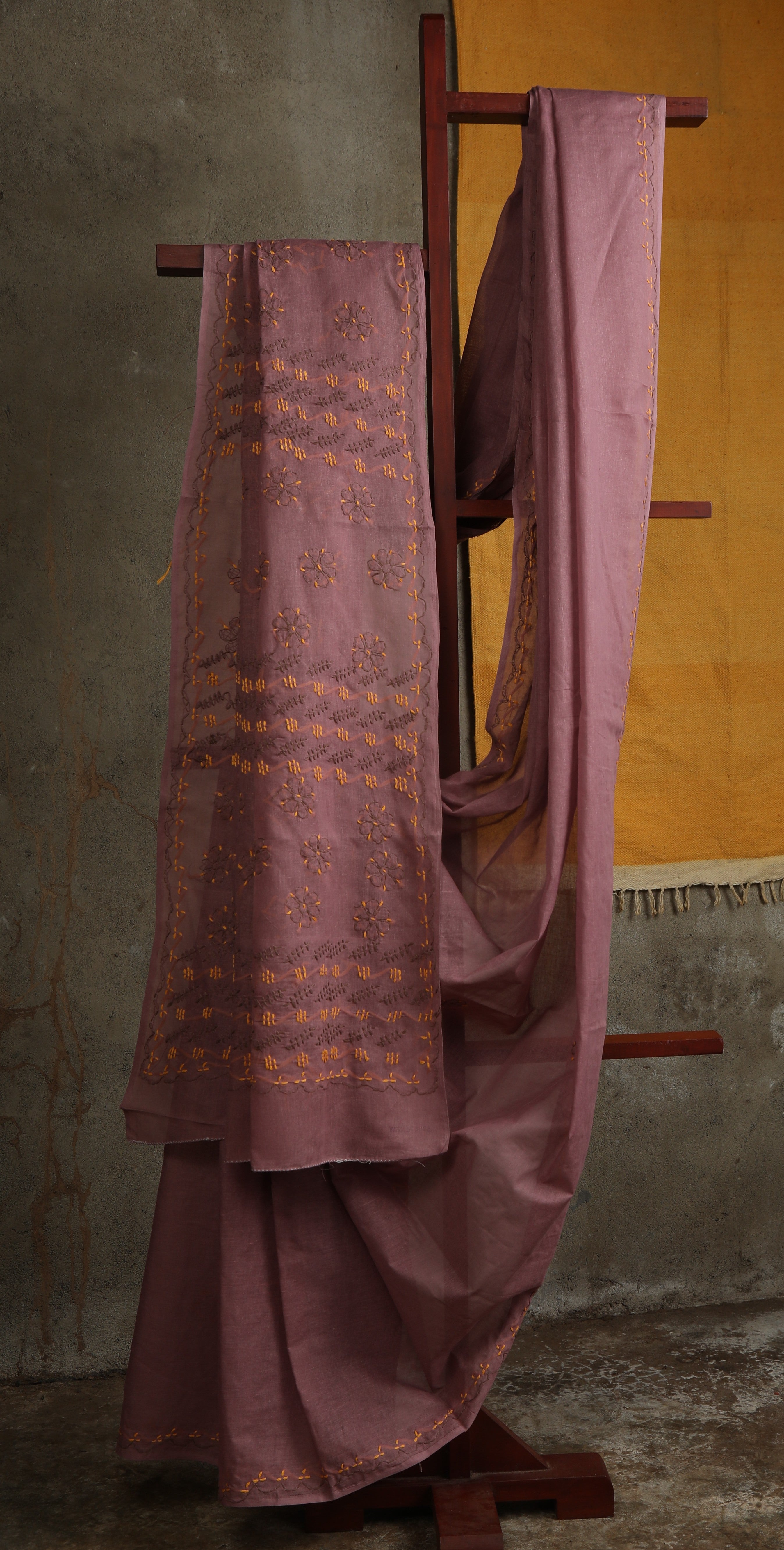 Chikkankari Shadow-work saree